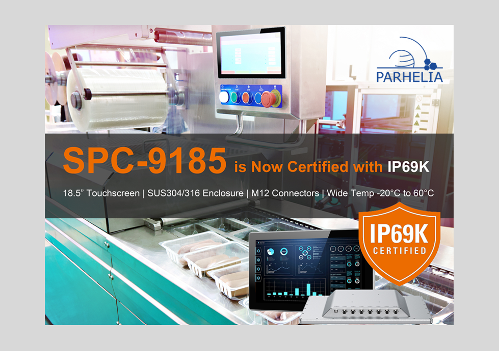 SPC-9185 Panel PC now upgraded with IP69K rating
