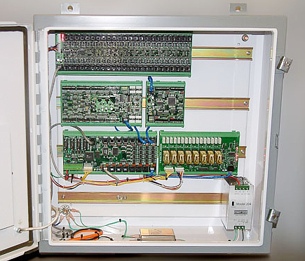 SENSORAY 2600 I/O system mounted in a NEMA enclosure