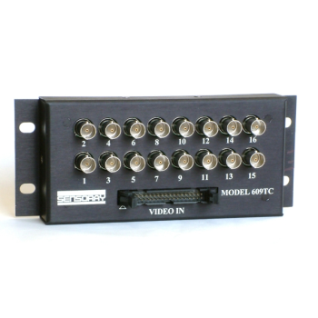 SENSORAY Model 609TC Camera connection box, breakout to 16 BNC, panel mount