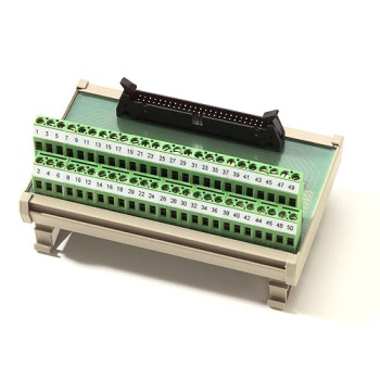 SENSORAY Model 7505TDIN Breakout board, 50-pin, DIN rail mountable