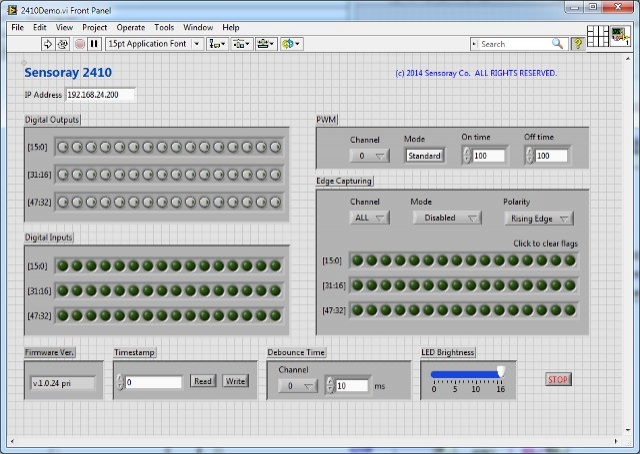 SENSORAY Labview demo SENSORAY Labview demo
